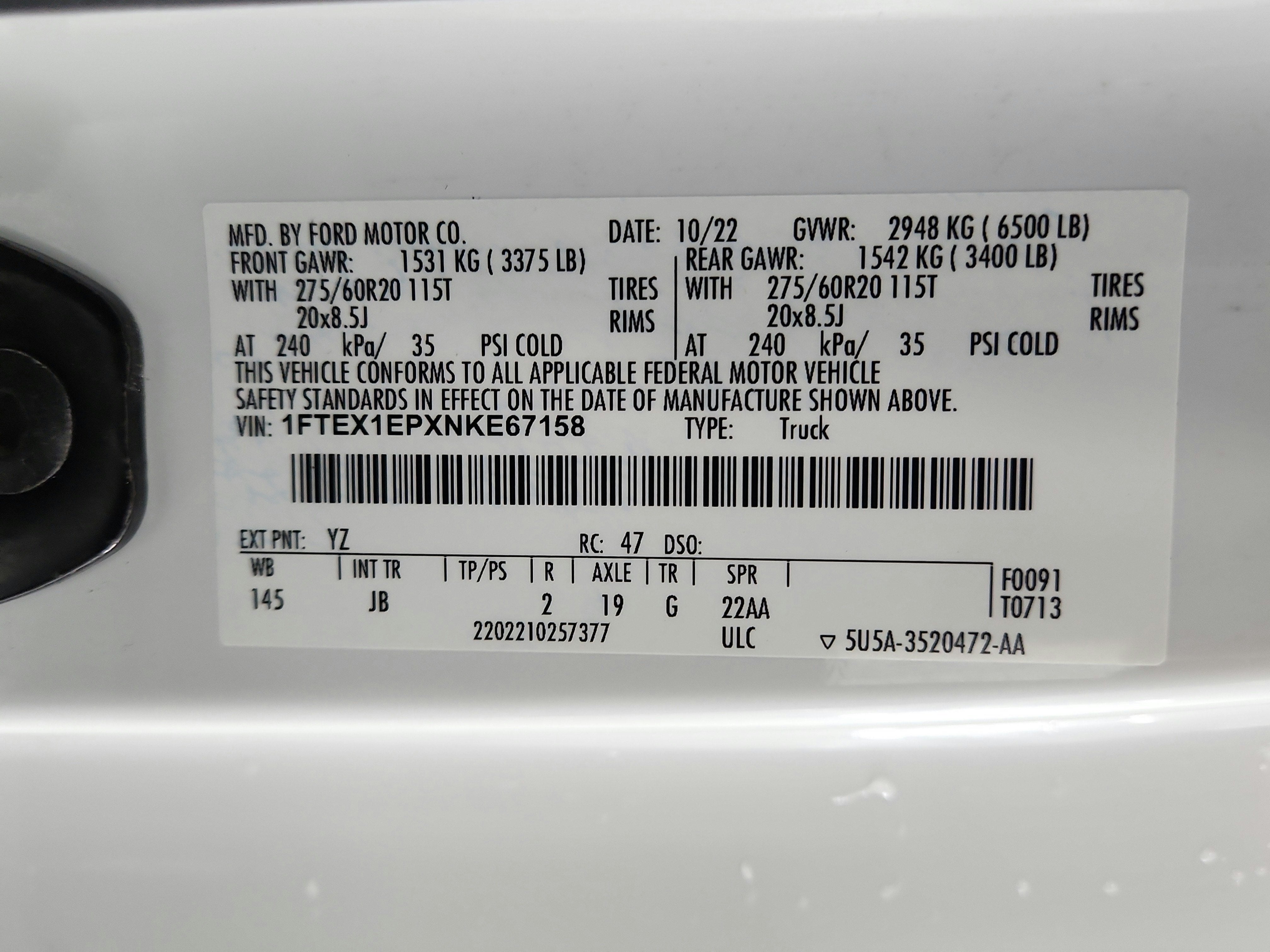 2022 Ford F-150 XL
