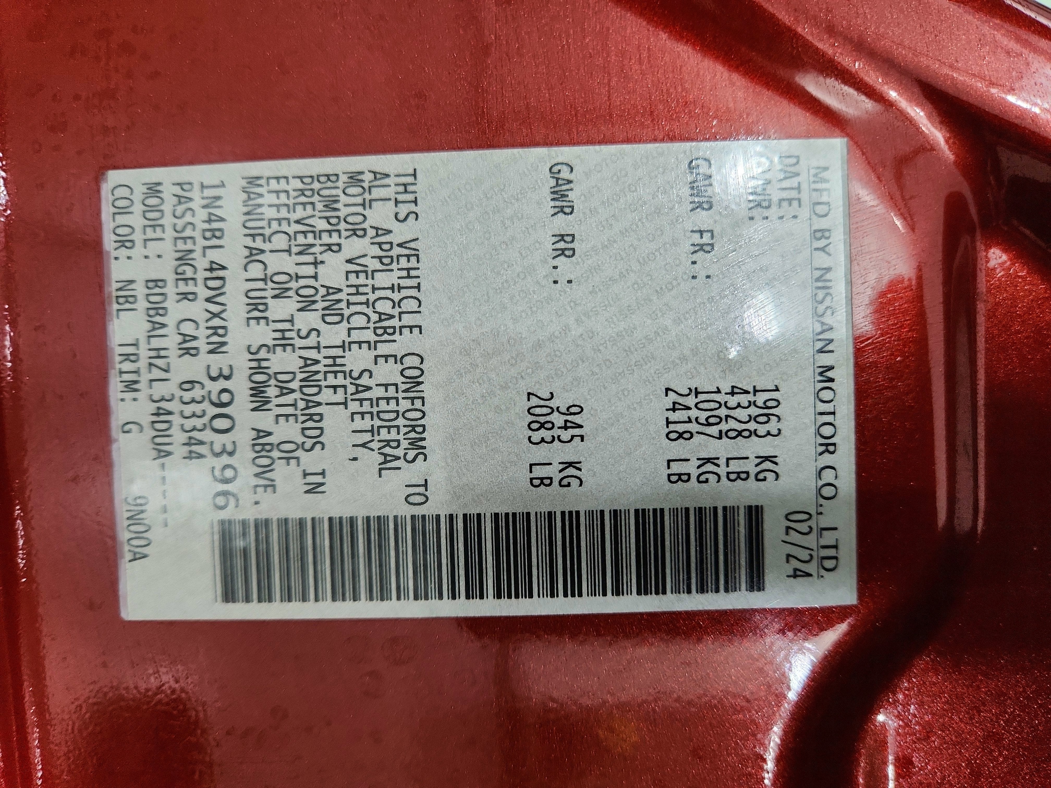 2024 Nissan Altima 2.5 SV