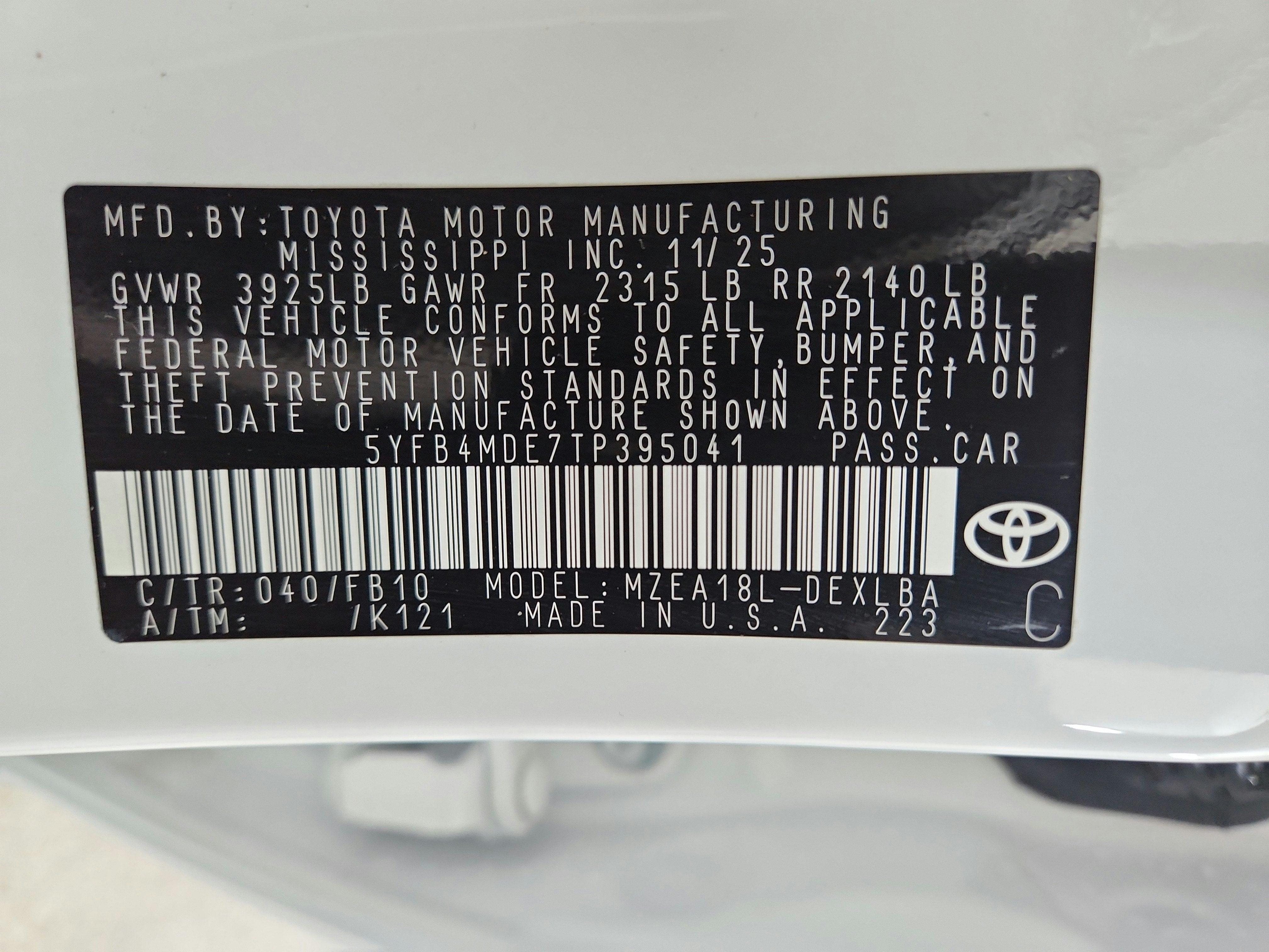 2026 Toyota Corolla LE CVT